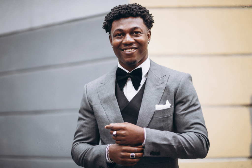 Man wearing a suit - black man in suit